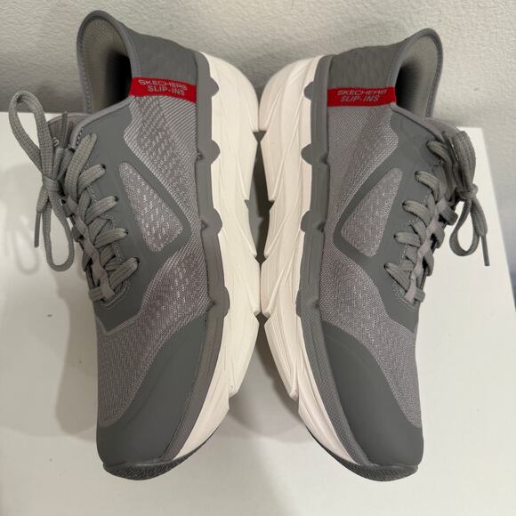 Skechers Men’s Sz 10 Slip-ins Max Cushioning Premier Gray/Wht Running Shoes NW0B main image 7
